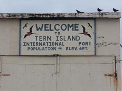 Welcome sign at Tern.