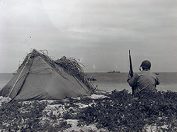 Soldier stationed at Midway Atoll, 1942, credit: NARA
