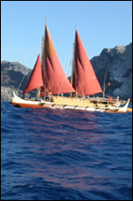 2004 cultural expedition of the voyaging canoe Hokele'a at Nihoa Island