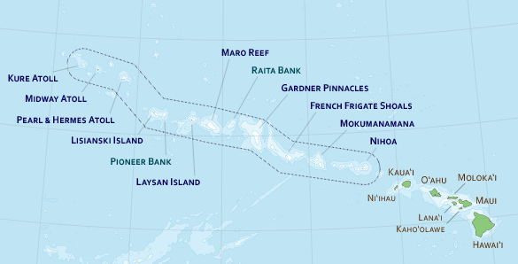 Map of Hawaiian Archipelago.