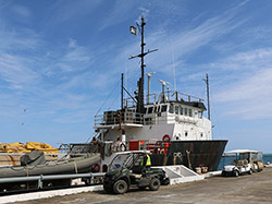 The offshore supply ship Kahana transported the seals from Midway Atoll to Kure Atoll.