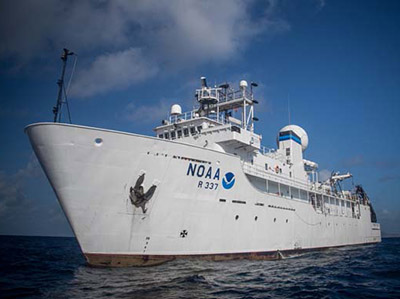 NOAA Ship <i>Okeanos Explorer</i> systematically explores the deep oceans of the world.
