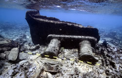 Bits from the deck of the Quartette inside of the lagoon at Pearl and Hermes Atoll.