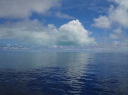 Clouds over Kure Atoll lagoon.