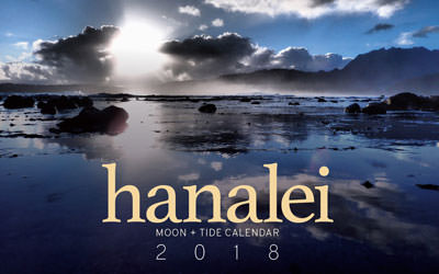 2018 Hanalei Moon and Tide Calendar.