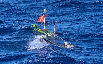 The wave glider ‘Europa’ sets sail from Puako for Papahānaumokuākea Marine National Monument.