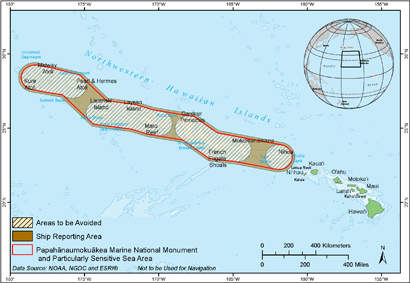 PMNM Particularly Sensitive Sea Area boundaries map